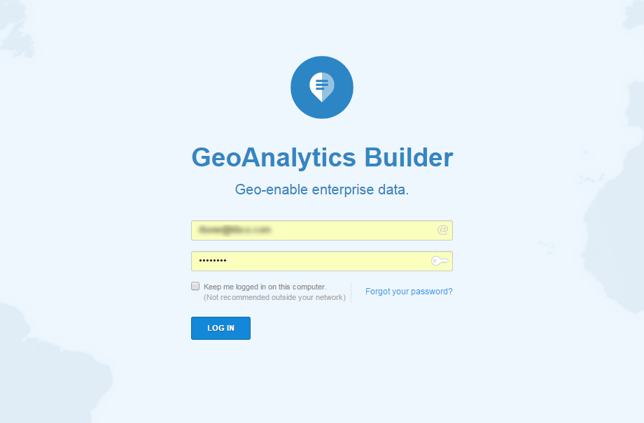 Login page